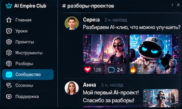 Сообщество клуба: разборы проектов участников